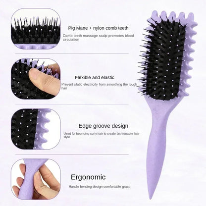 Brosse Cheveux Bouclés - 2 en 1